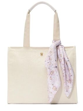 🌺 NWT Victorias Secret Floral Embossed Structured Tote Bag Coquette Cottagecore